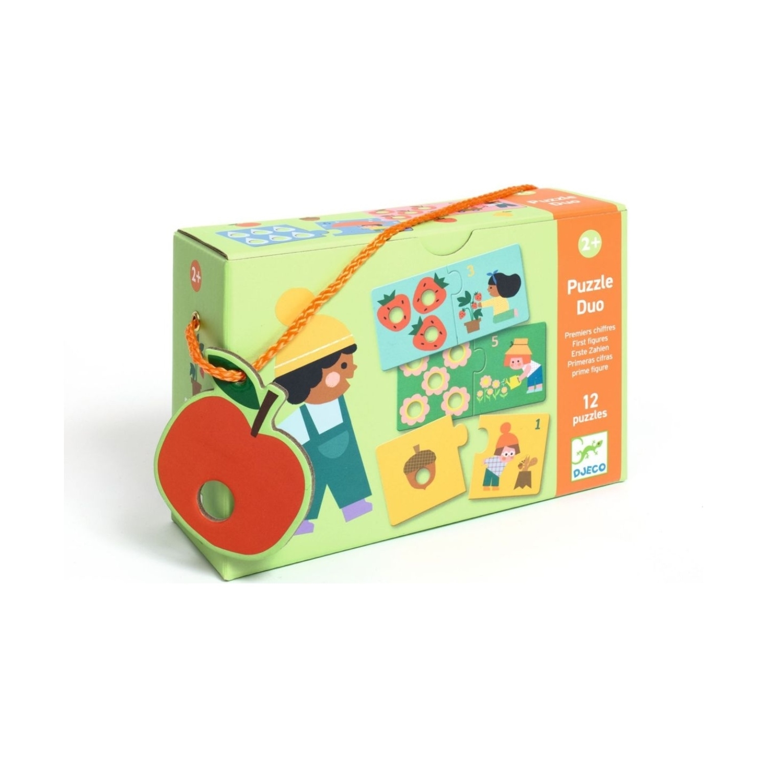 Djeco DJ08272 Lernspiel: Puzzle duo: Erste Zahlen