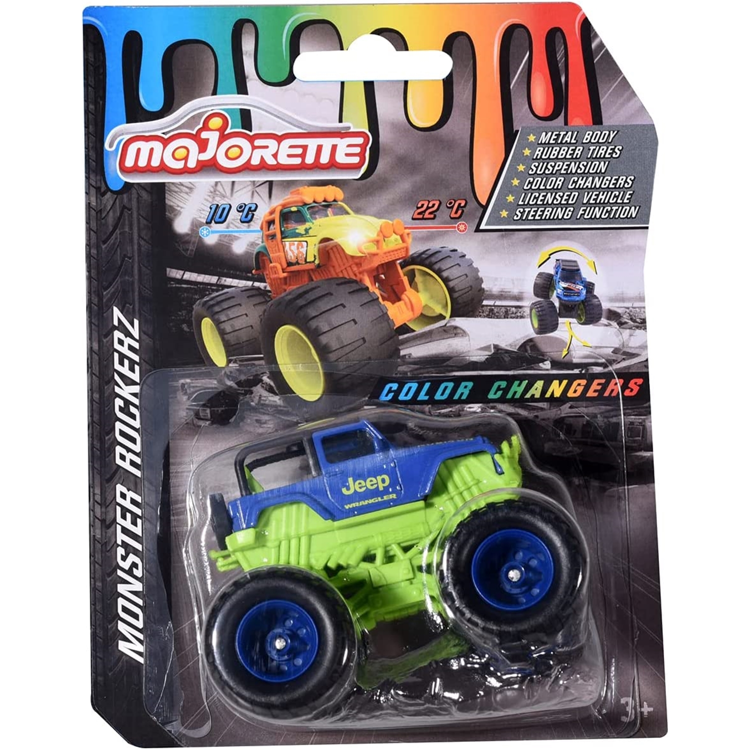 Majorette 212057257 Monster Rockerz Color Changers, 5-sort.