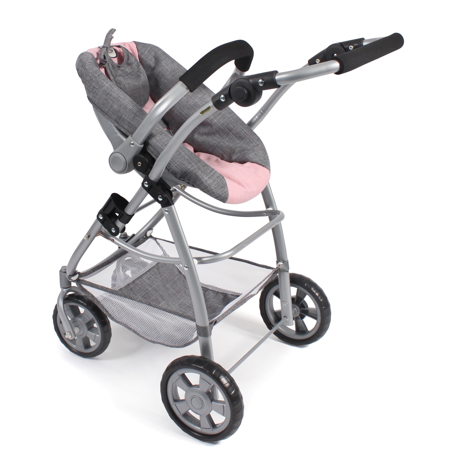 Bayer Chic 2000 637-15 3 in 1 Kombi EMOTION ALL IN, Melange grau-rosa