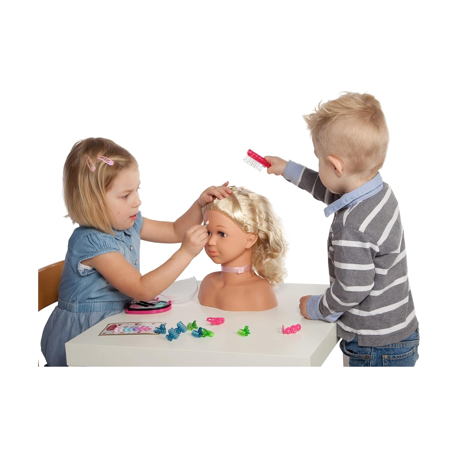Theo Klein 5240 Princess Coralie Schmink- und Frisierkopf, 33 cm