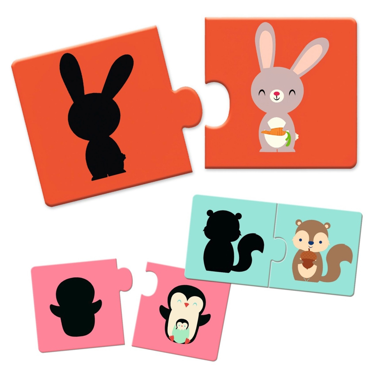 Djeco DJ08187 Lernspiele: Puzzle duo: Schatten
