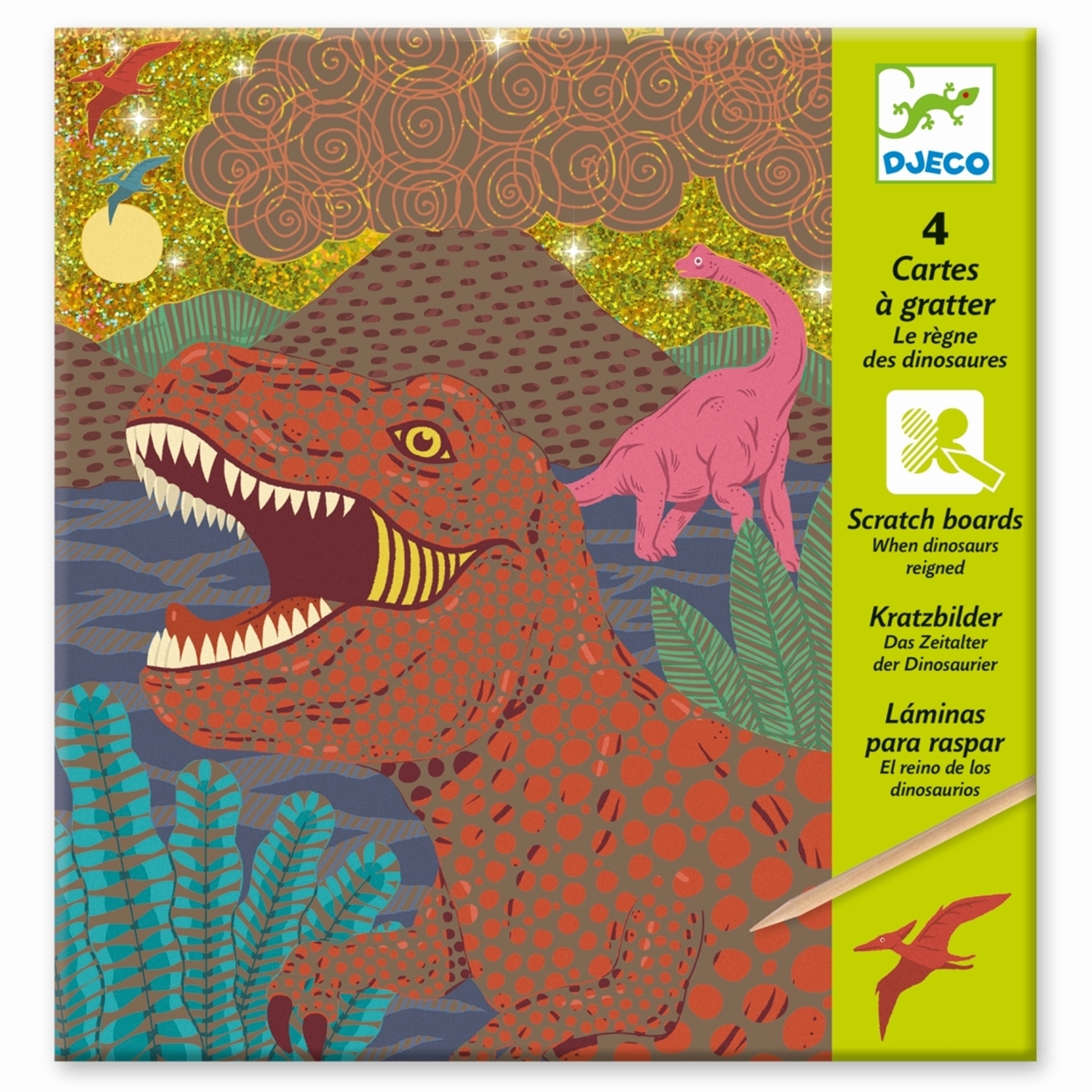 Djeco DJ09726 Kratzbilder: Dinosaurier