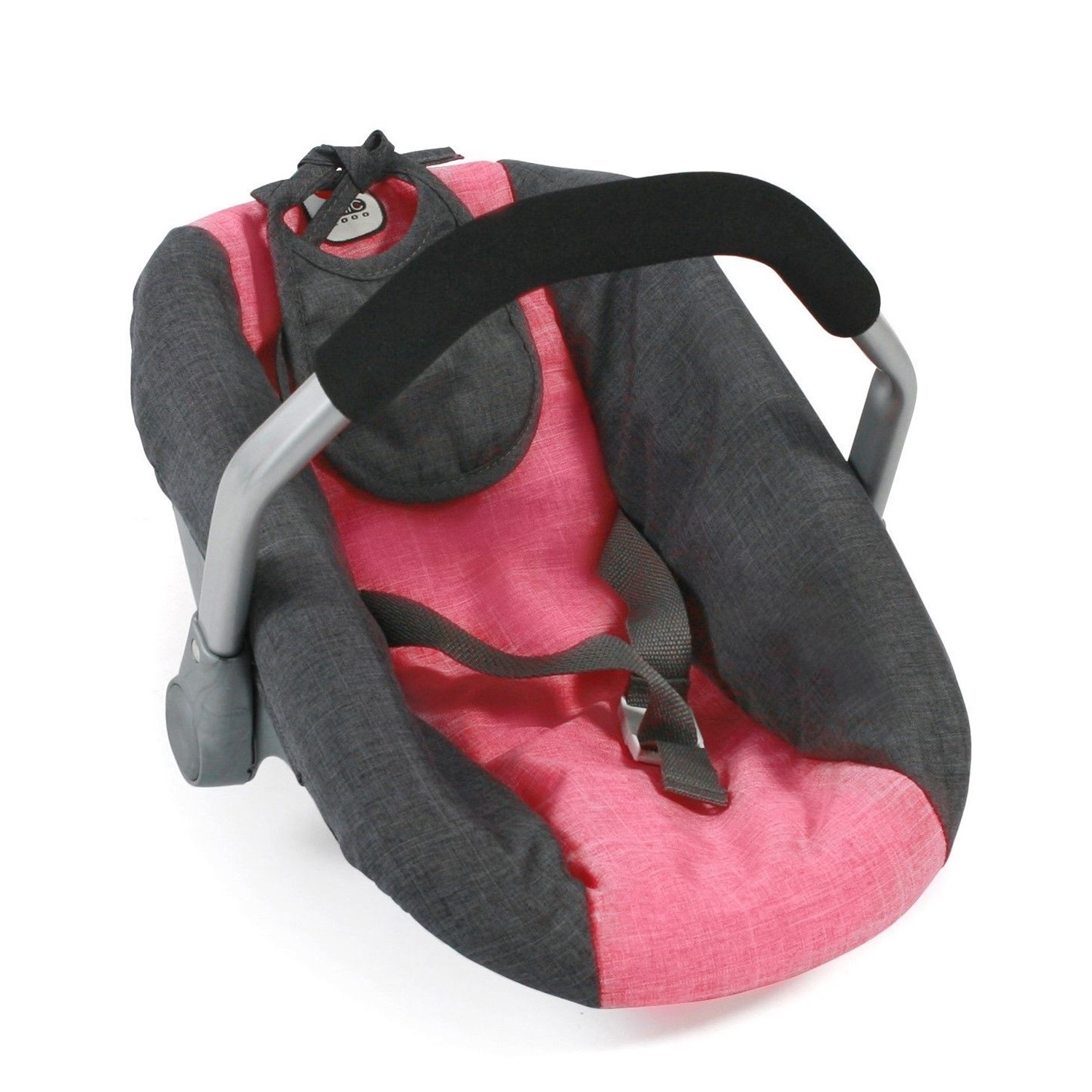 Bayer Chic 2000 708-41 Puppen-Autositz, Melange anthrazit-pink