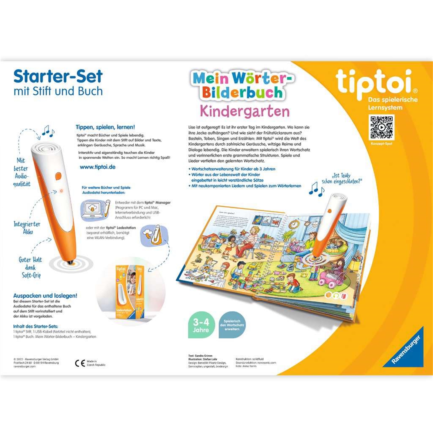 Ravensburger 00113 tiptoi Starter-Set Stift + Buch Kindergarten