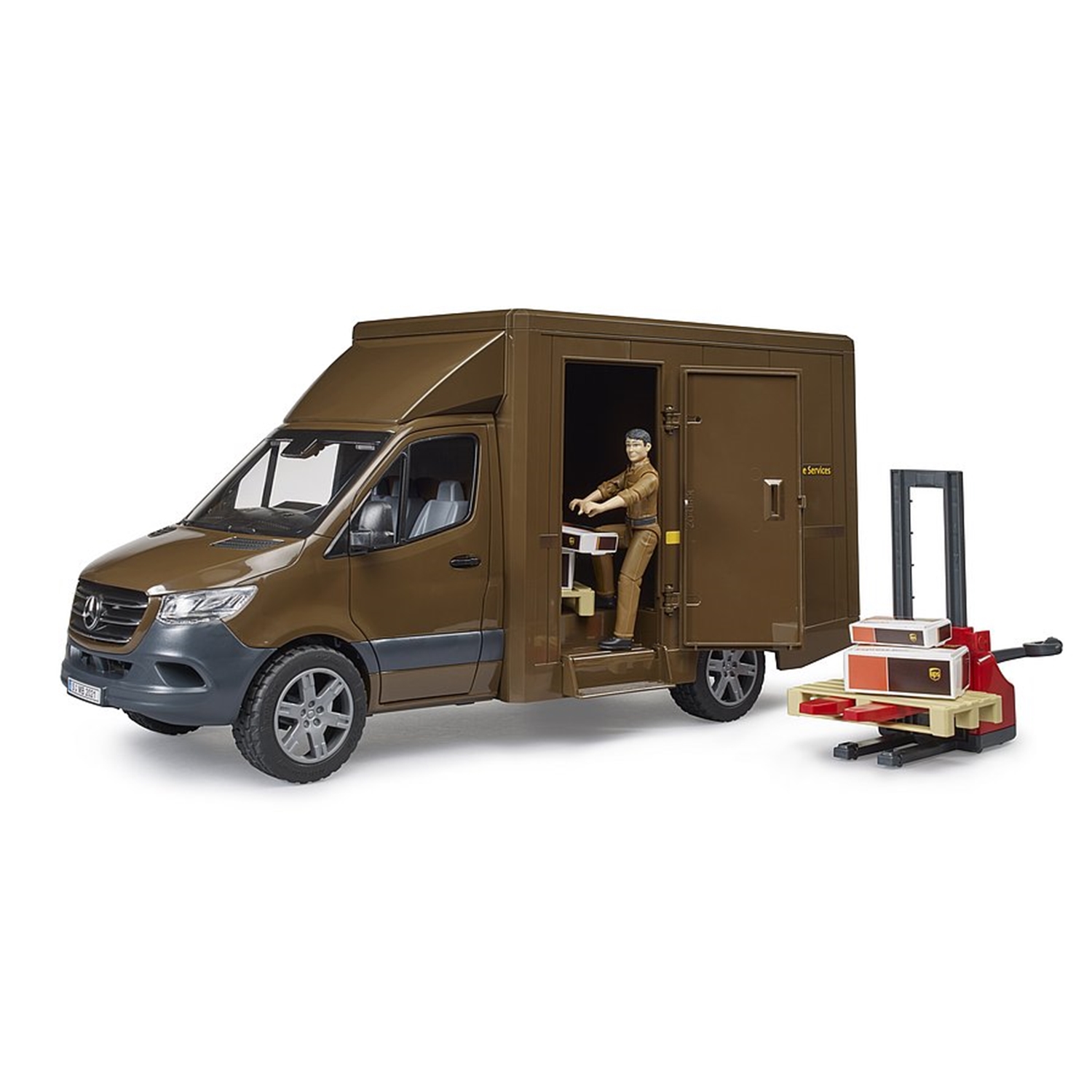 Bruder 02678 MB Sprinter UPS mit Fahrer und Zubehör