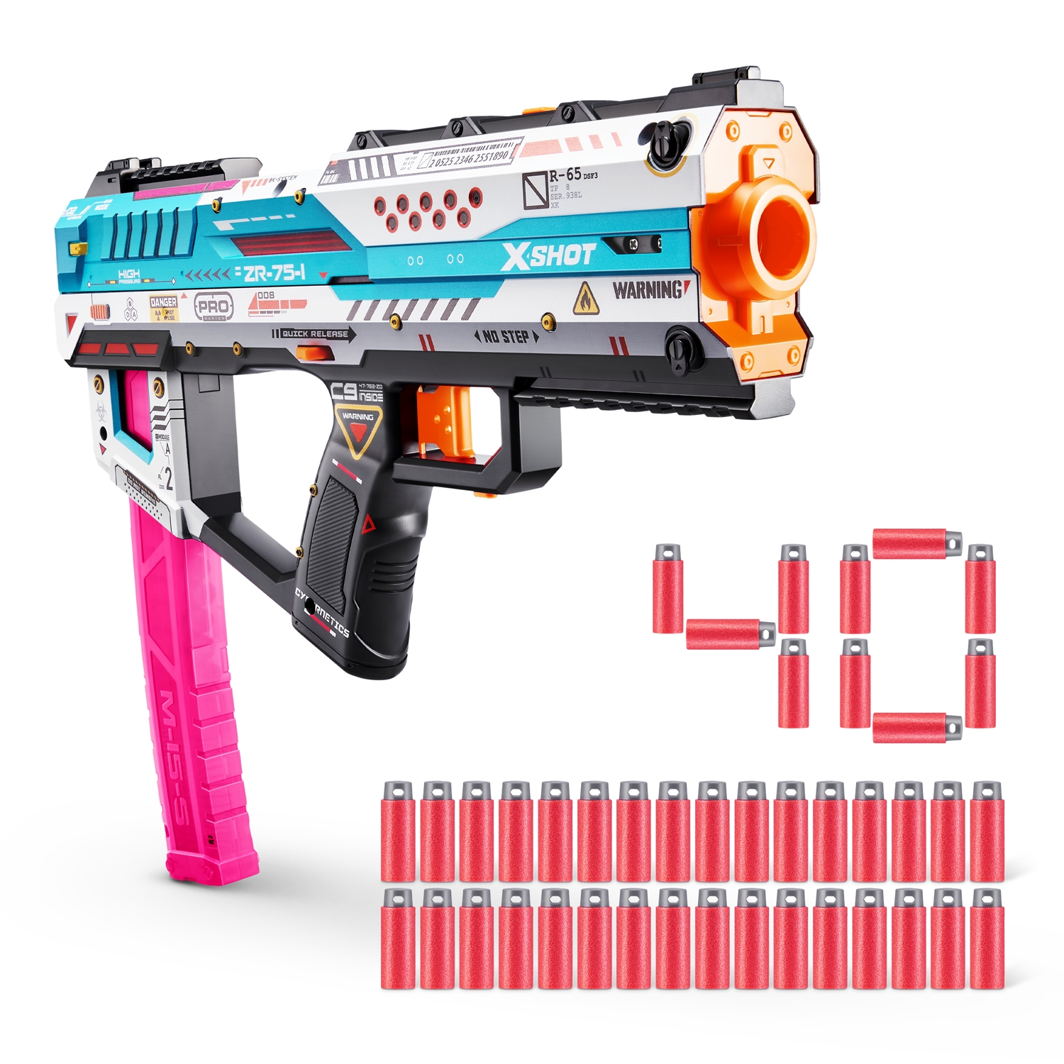 Zuru 36772 XSHOT Skins Fury-X, Dartblaster, (inkl. 40
