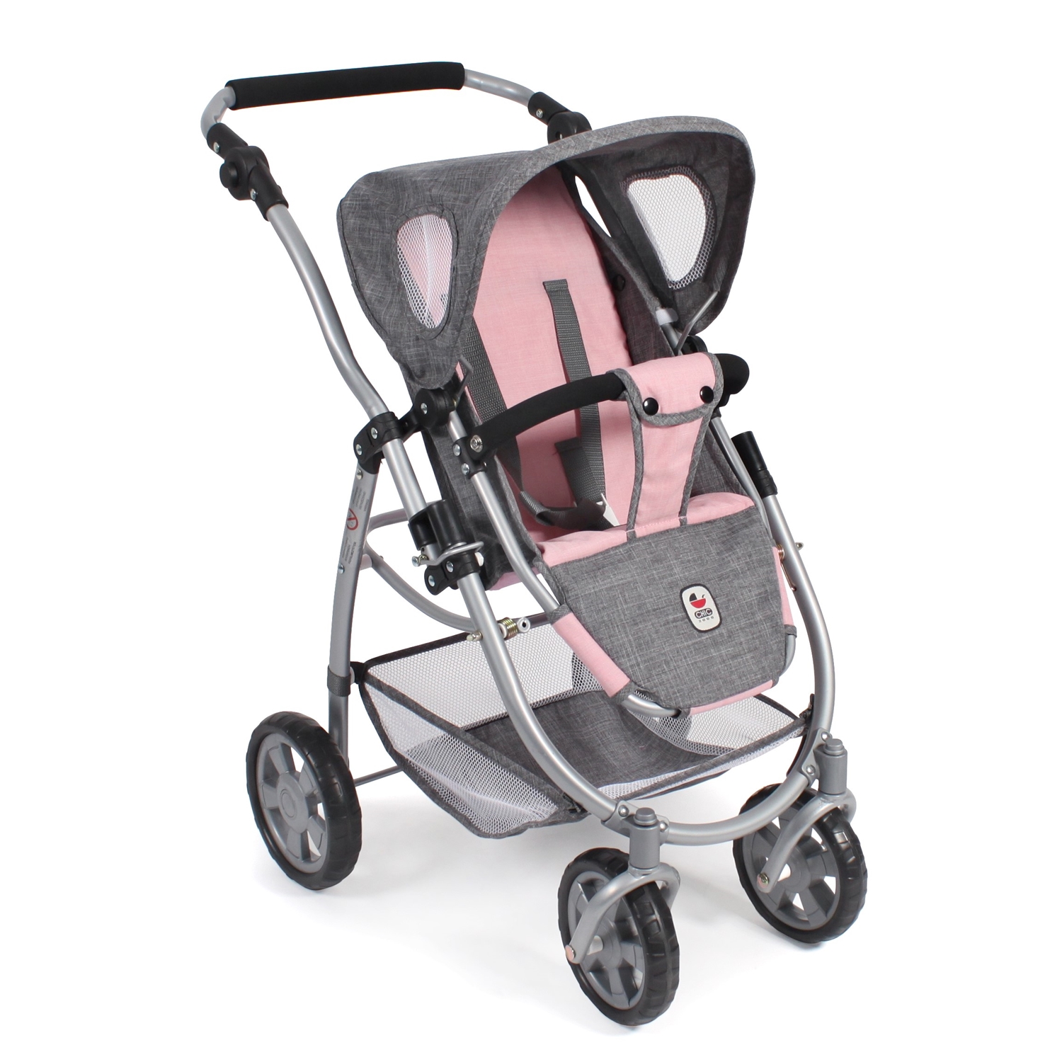 Bayer Chic 2000 637-15 3 in 1 Kombi EMOTION ALL IN, Melange grau-rosa
