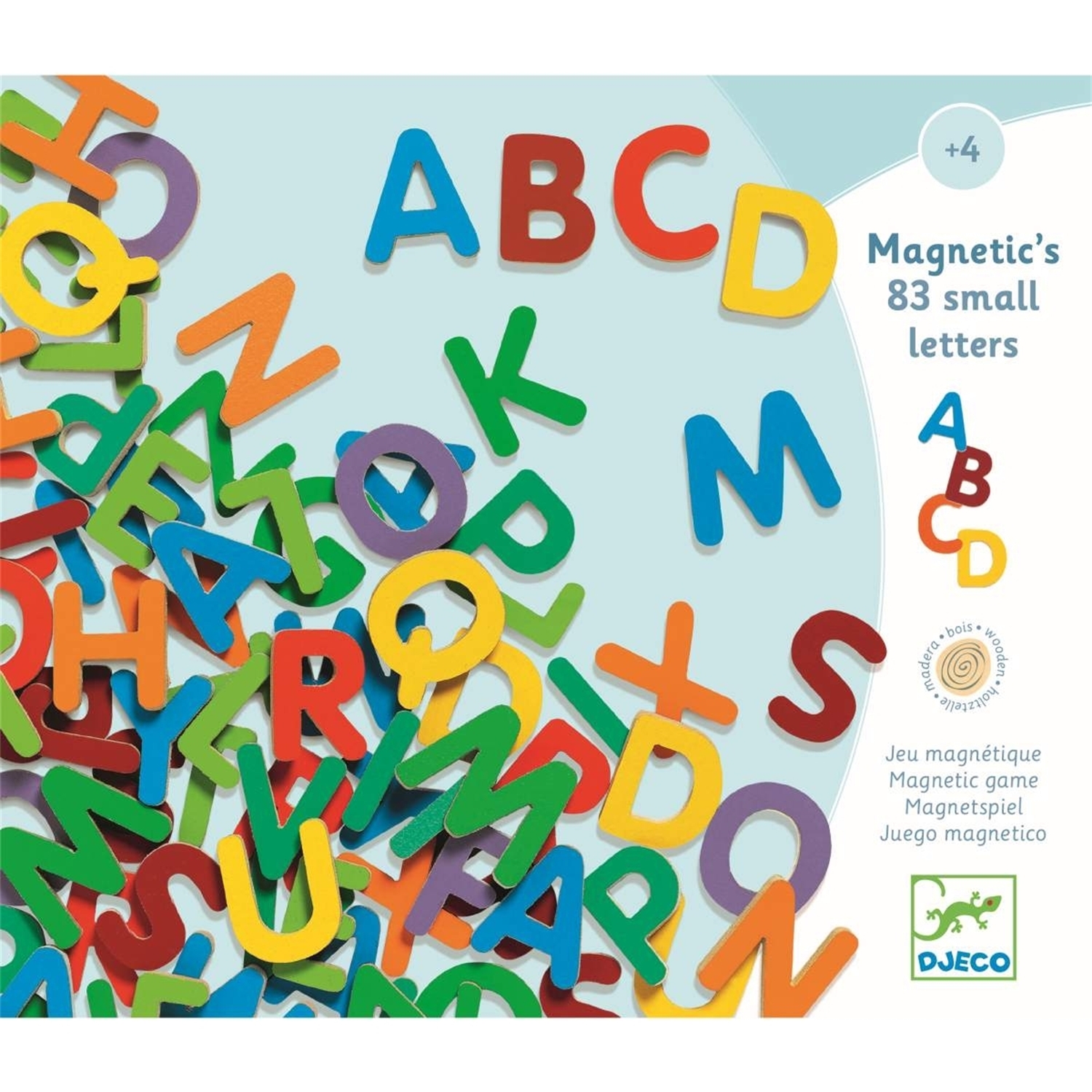 Djeco DJ03101 Holz Magnete: 83 small letters