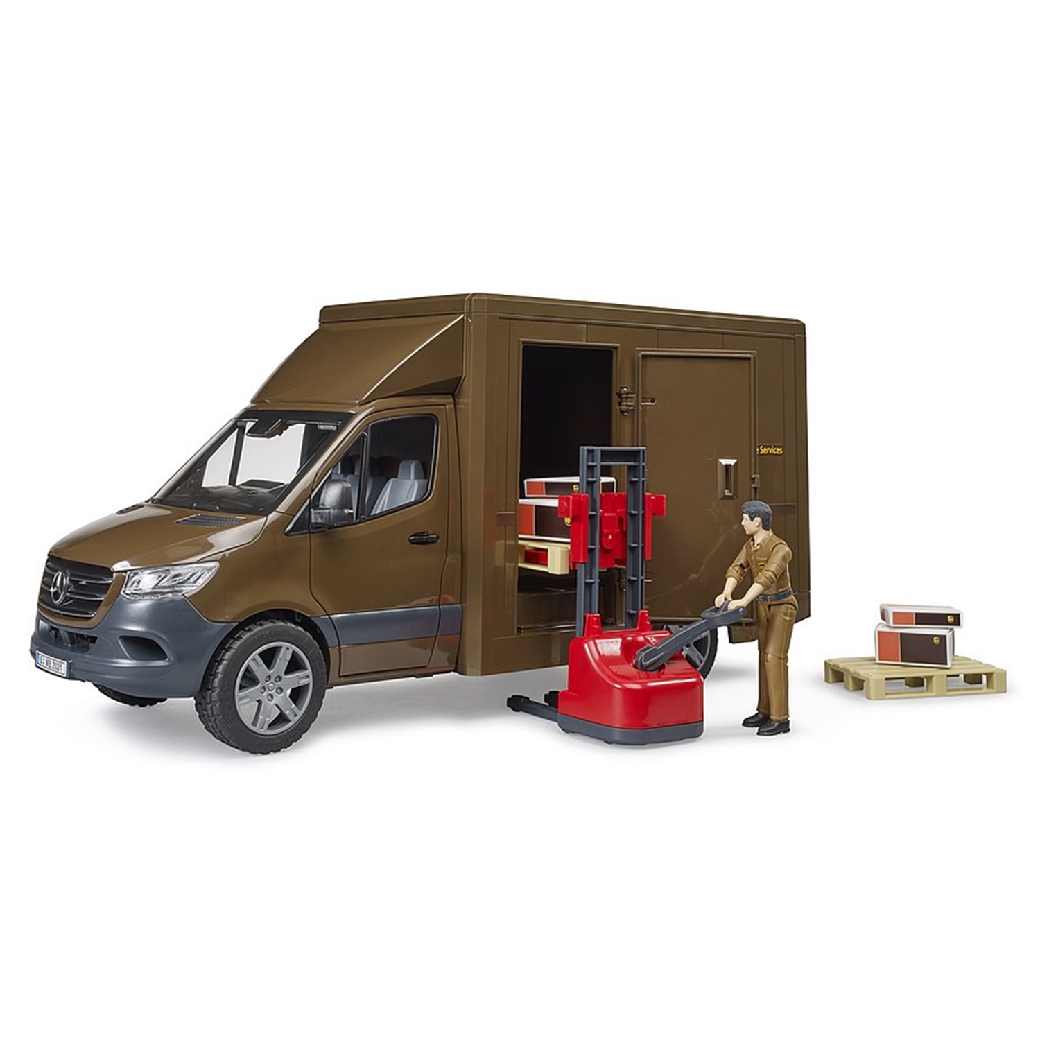 Bruder 02678 MB Sprinter UPS mit Fahrer und Zubehör