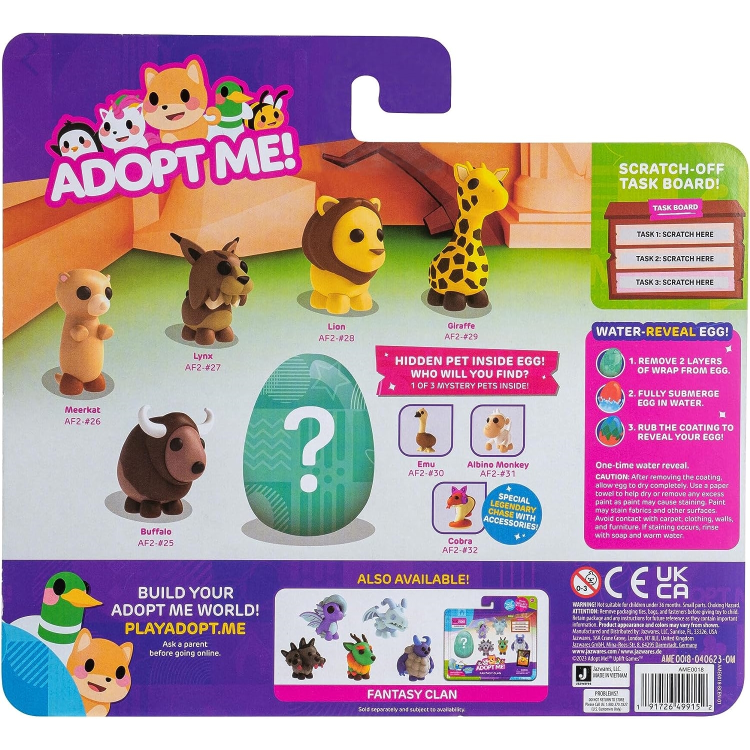 Jazwares AME0018 Adopt me! - 6er Pack Pets (Tierwelt)