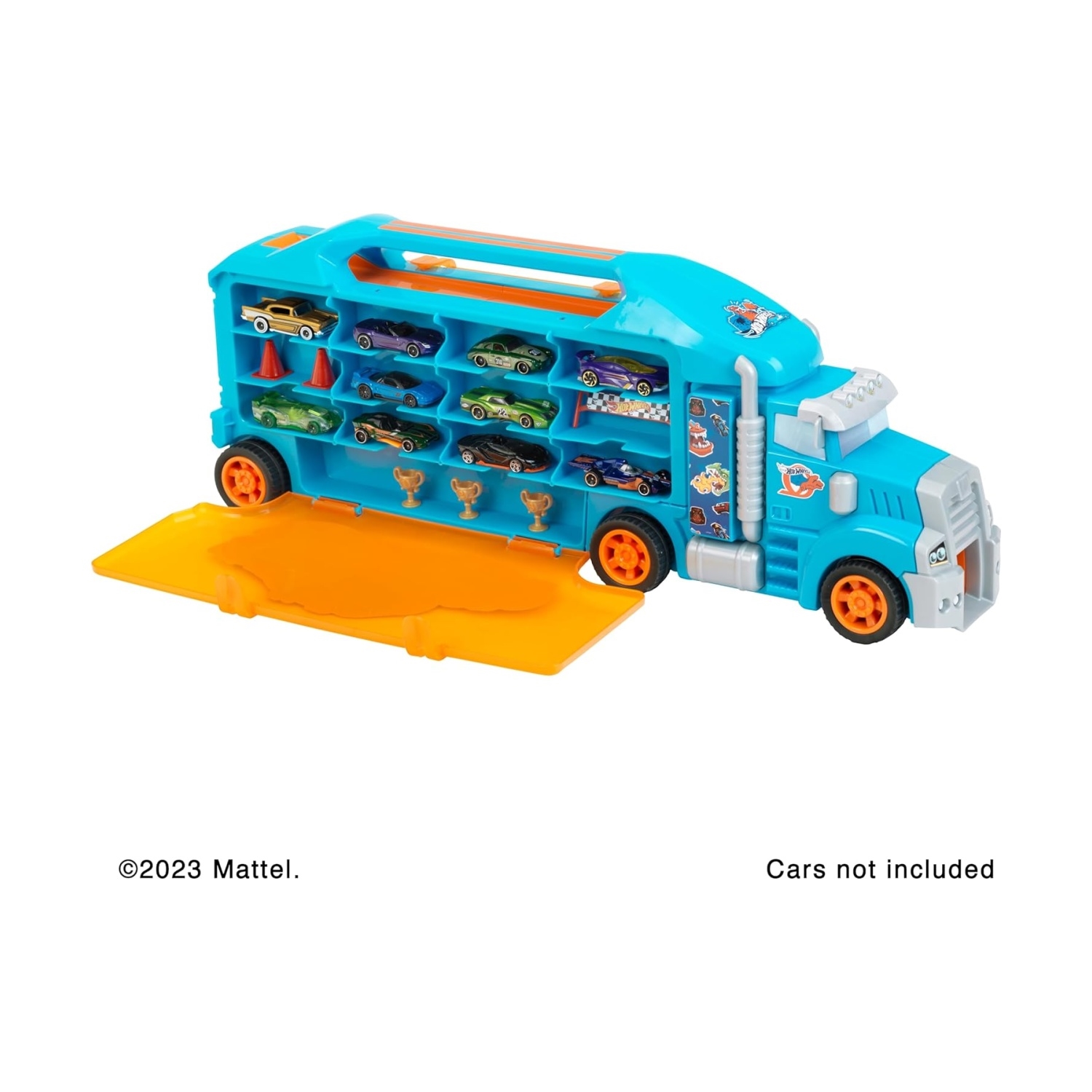 Theo Klein 2474 Hot Wheels - LKW Sammelkoffer, blau-orange