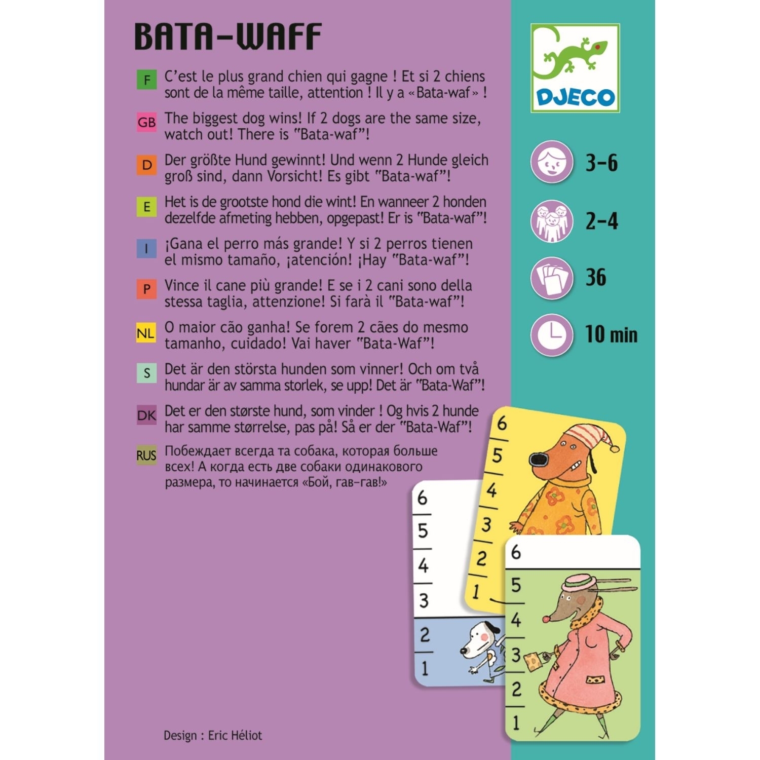 Djeco DJ05104 Kartenspiele: Bata-waf