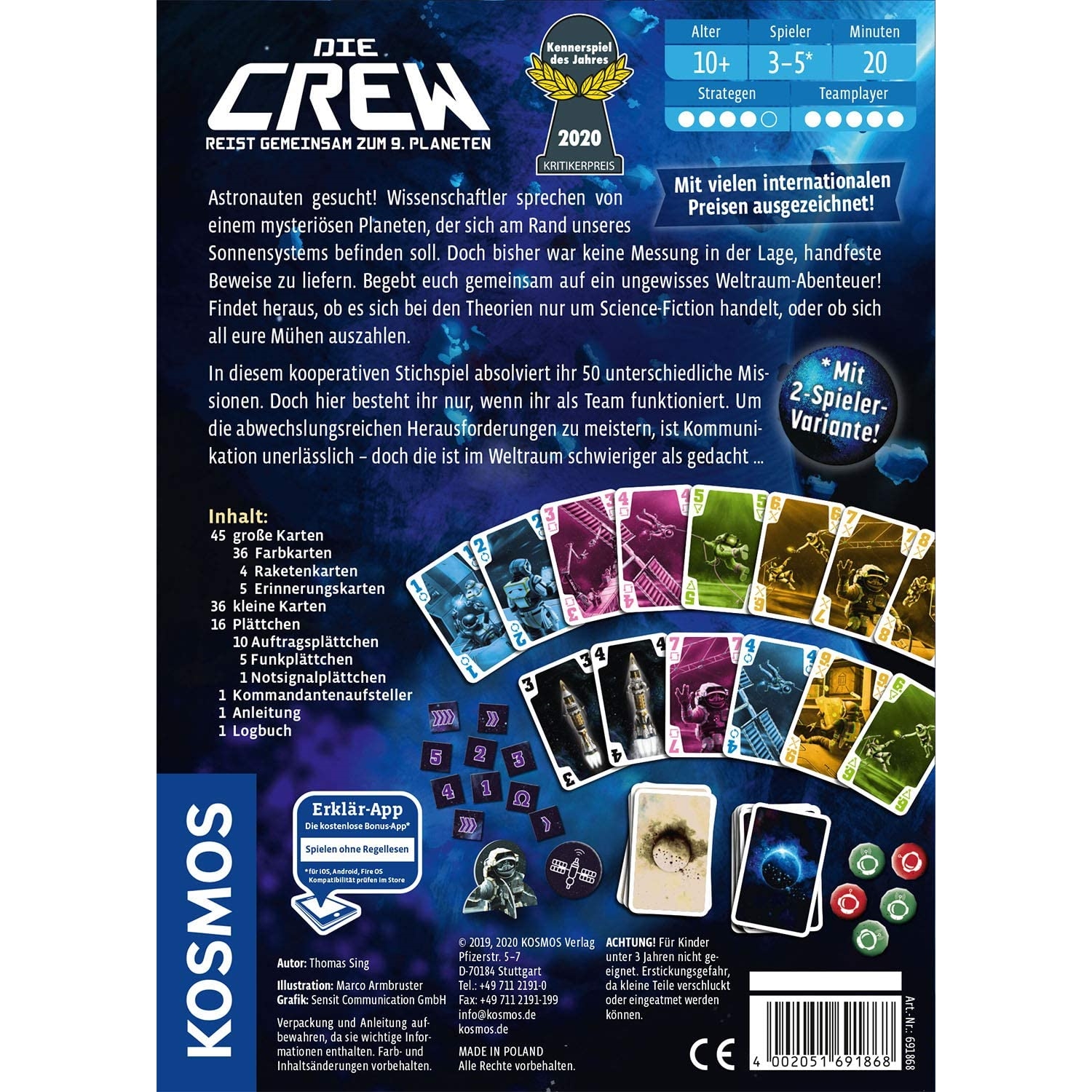 Kosmos 691868 Kartenspiel Die Crew