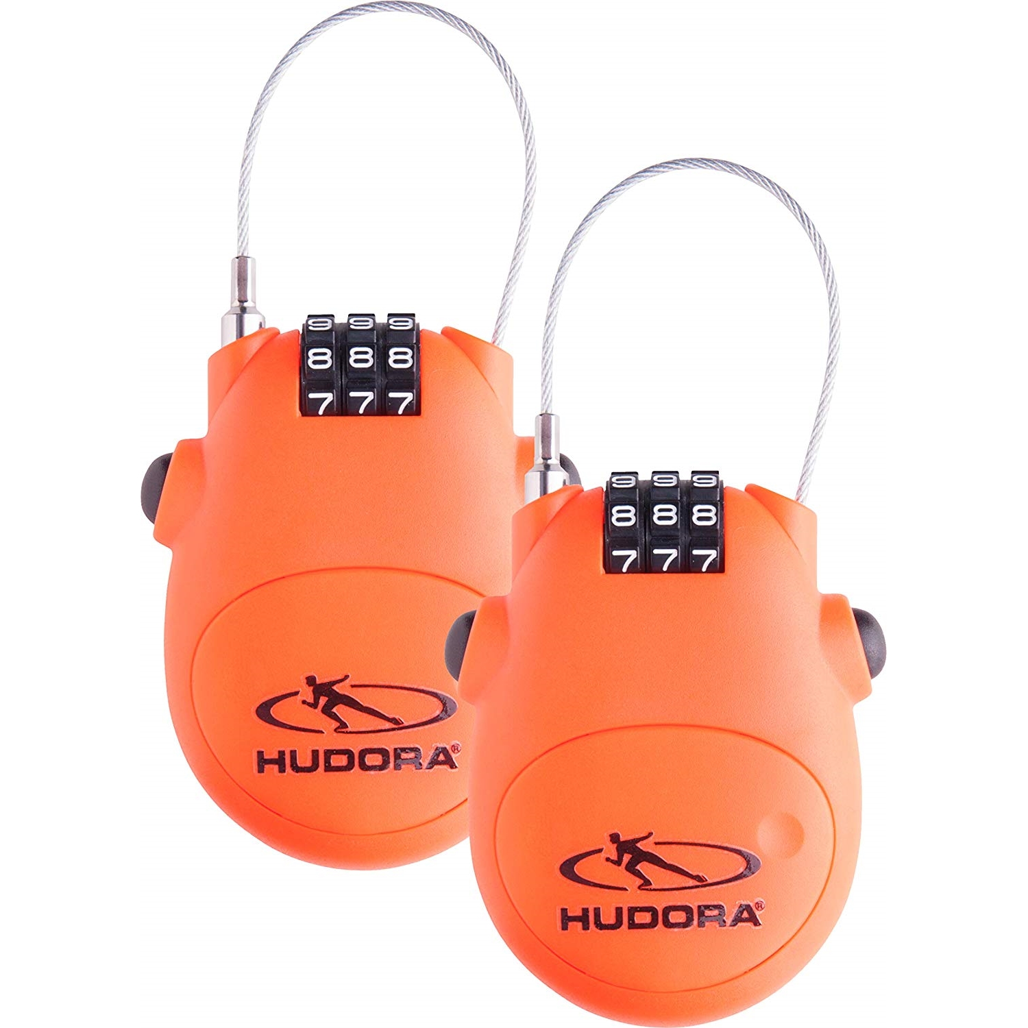 Hudora 14492-2 Kabelschloss 2er-Set