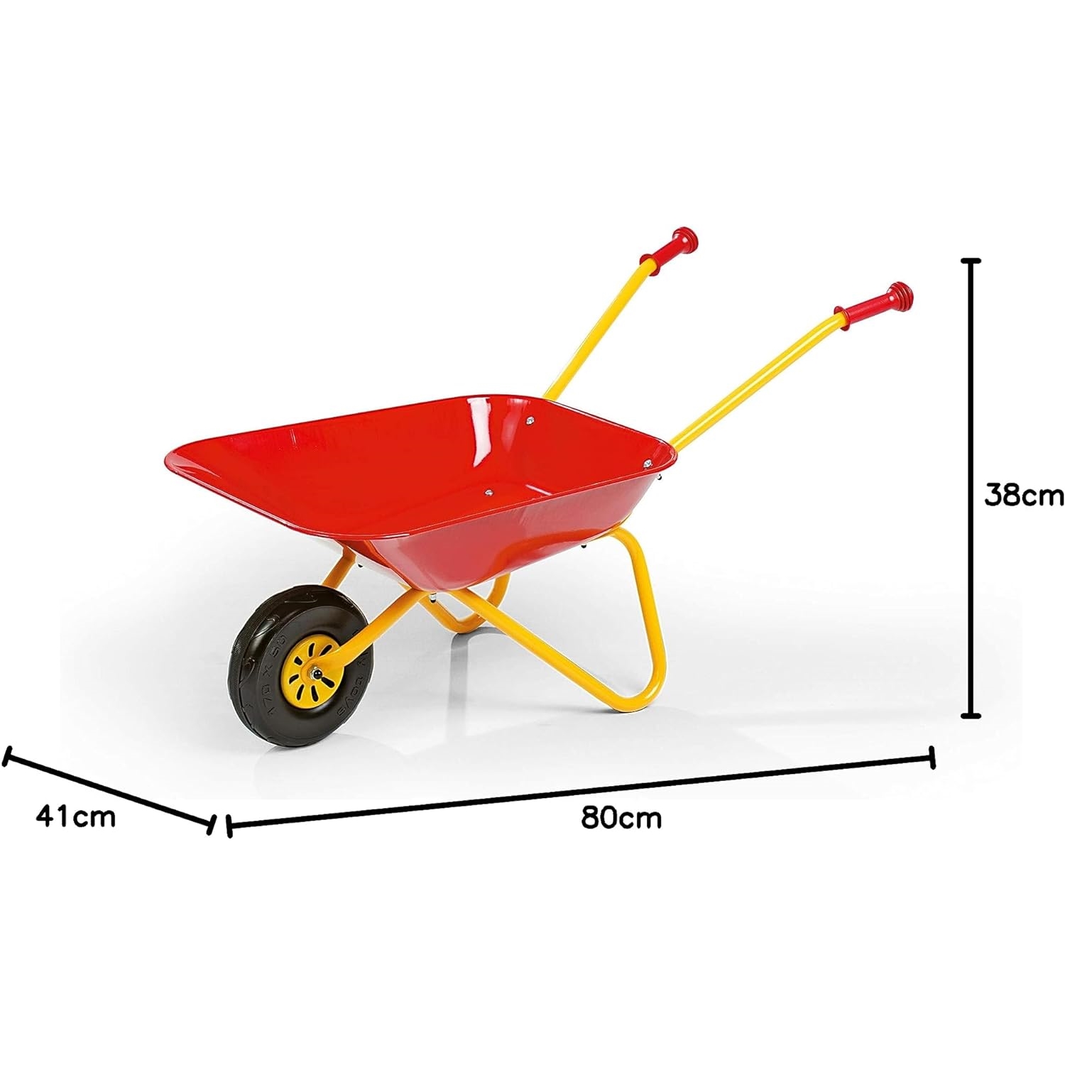 Rolly Toys 270804 Metallschubkarre rot