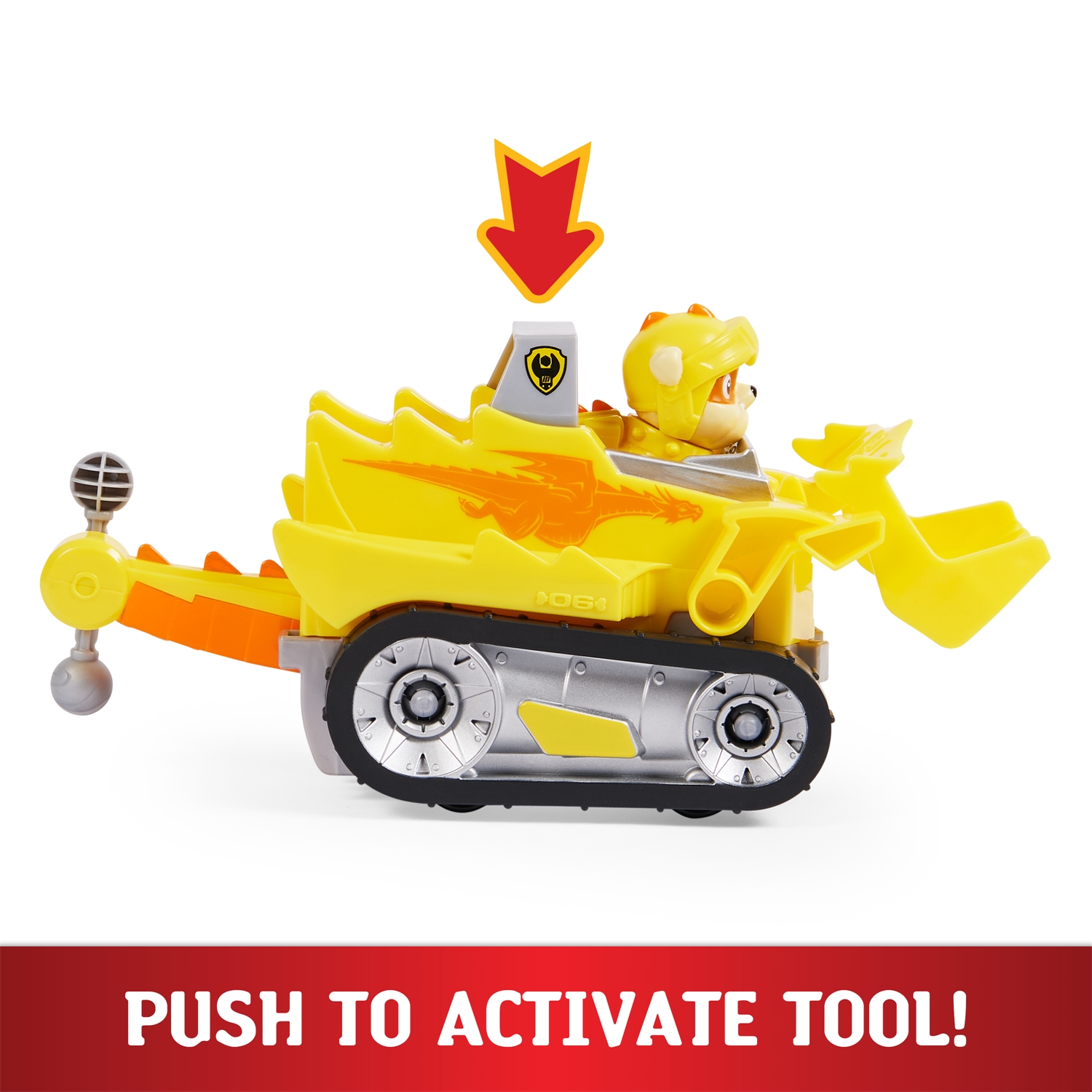 Spin Master 6063587 Paw Patrol Rescue Knights Deluxe Fahrzeug Rubble