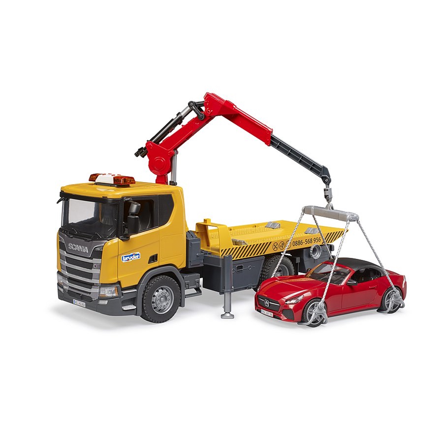 Bruder 03552 Scania Super 560R Abschlepp-LKW m. L+S Modul +