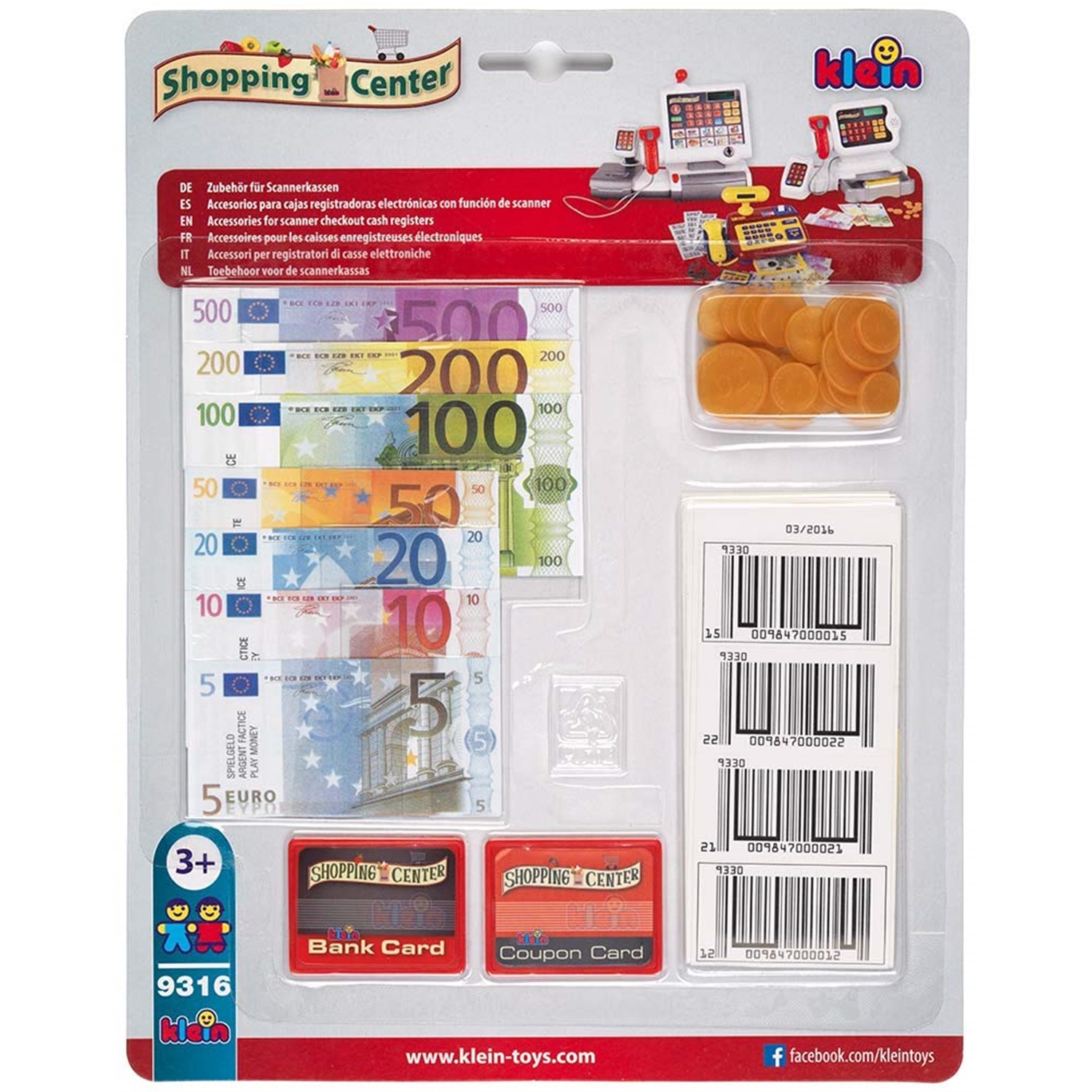 Theo Klein 9316 Zubehör-Set für Scannerkasse / Blister