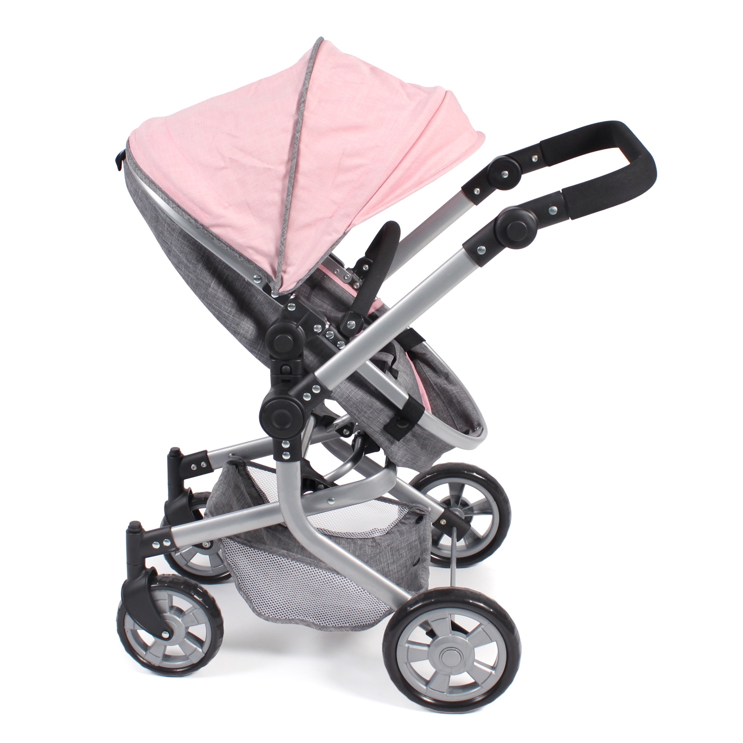 Bayer Chic 2000 595-15 Kombi-Puppenwagen Mika Melange grau-rosa