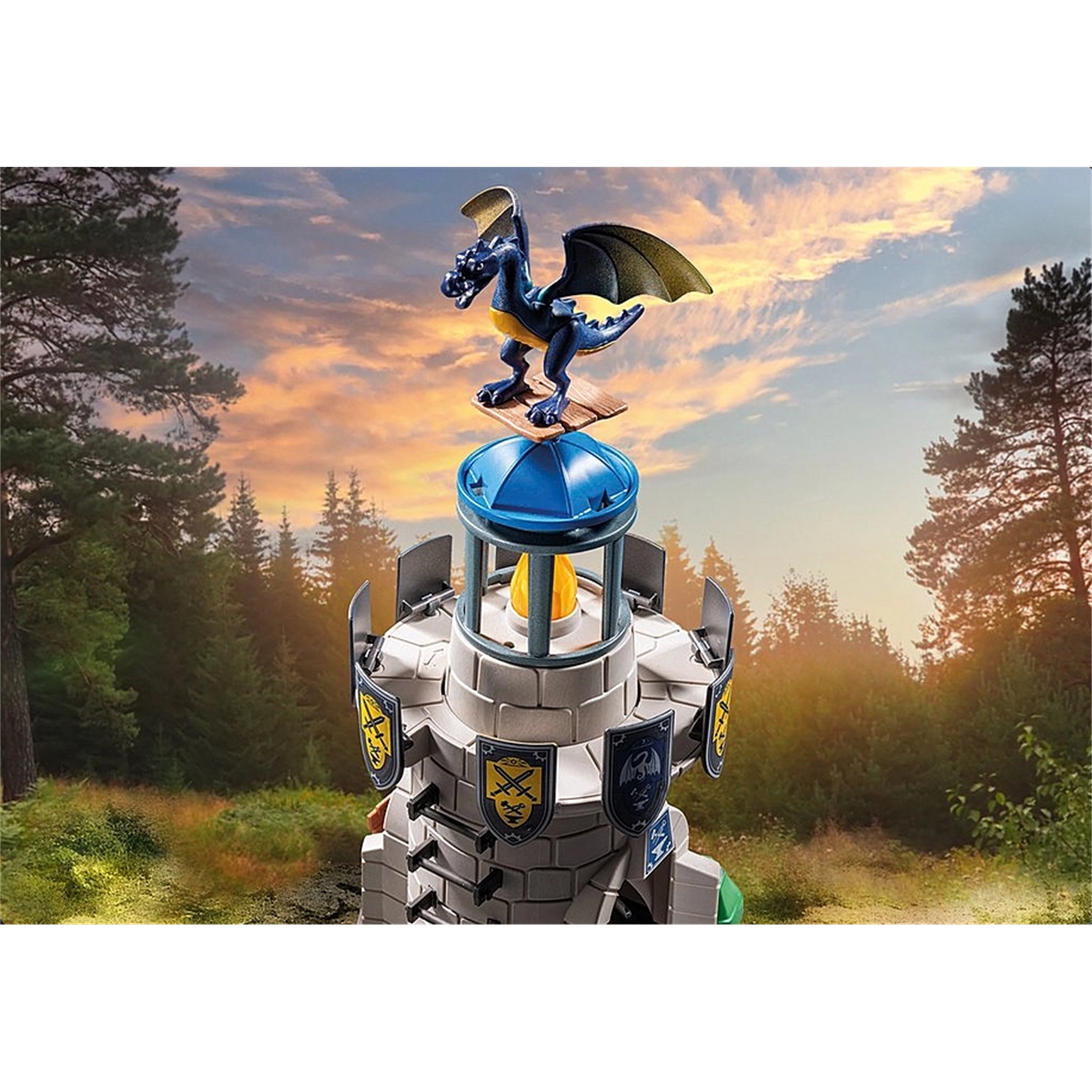 PLAYMOBIL 71483 Ritterturm mit Schmied und Drache