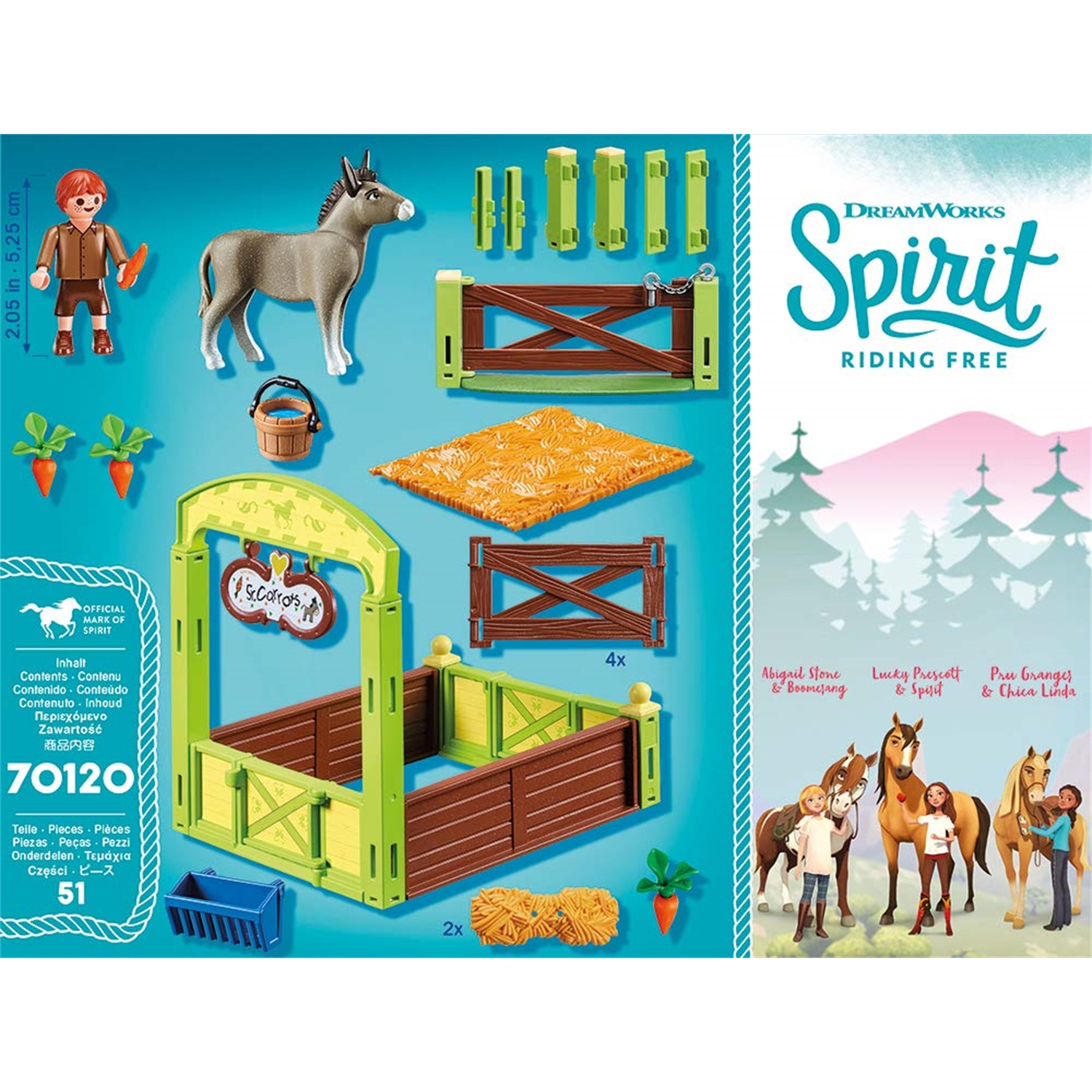 PLAYMOBIL 70120 Pferdebox Snips & Herr Karotte